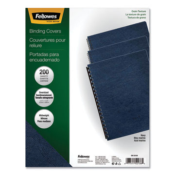 Fellowes® Classic Grain Texture Binding System Covers, 11-1-4 X 8-3-4, Navy, 200-pack freeshipping - TVN Wholesale